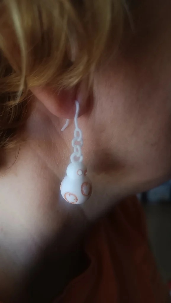 BB-8 Star Wars Droid Earrings remixed
