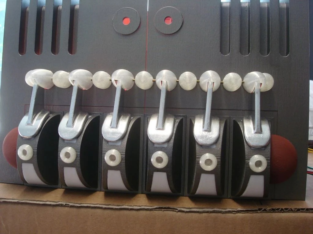 Block Head Robby Machine build. Step 2. Sax Valves