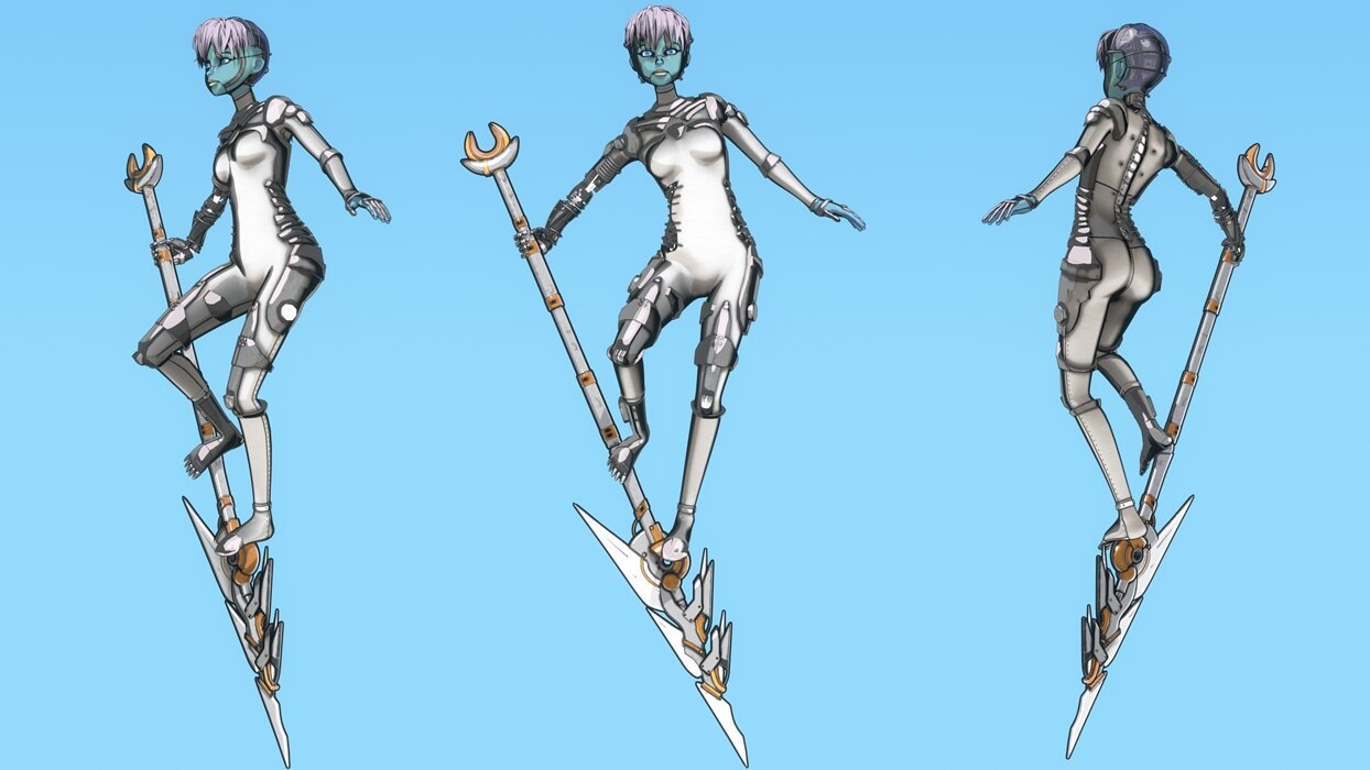 Robotic Alien Girl