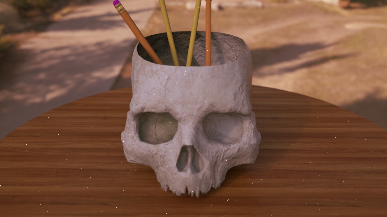 SKULL PENCIL CONTAINER
