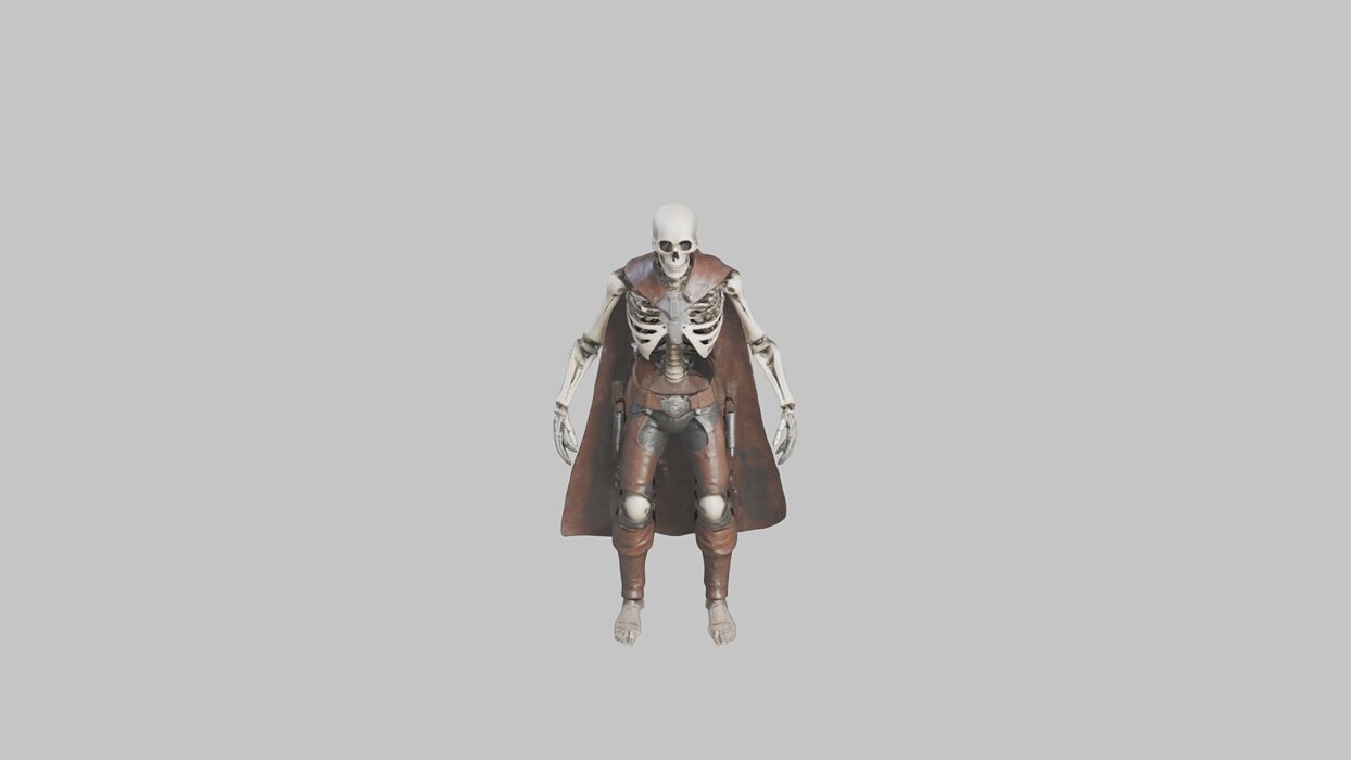 Sci fi robot Skeleton Rigged Animated