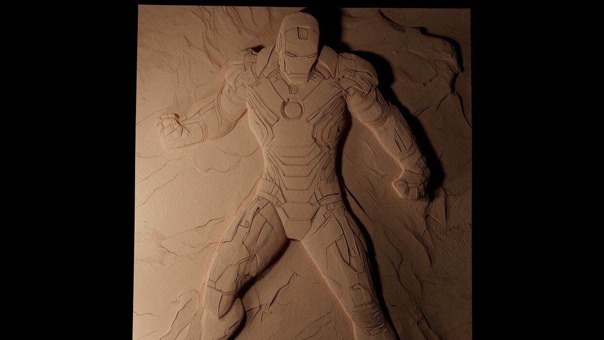 Iron Man CNC 3d Print High Relief Sand Casting