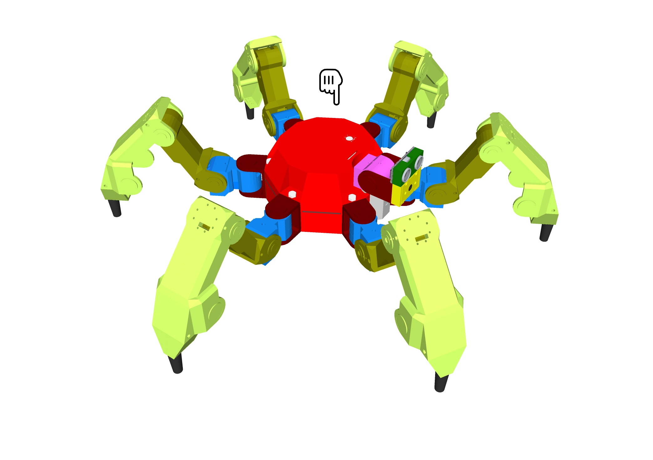 HEXAPOD ROBOT - H1 - BODY TOP & BOTTOM