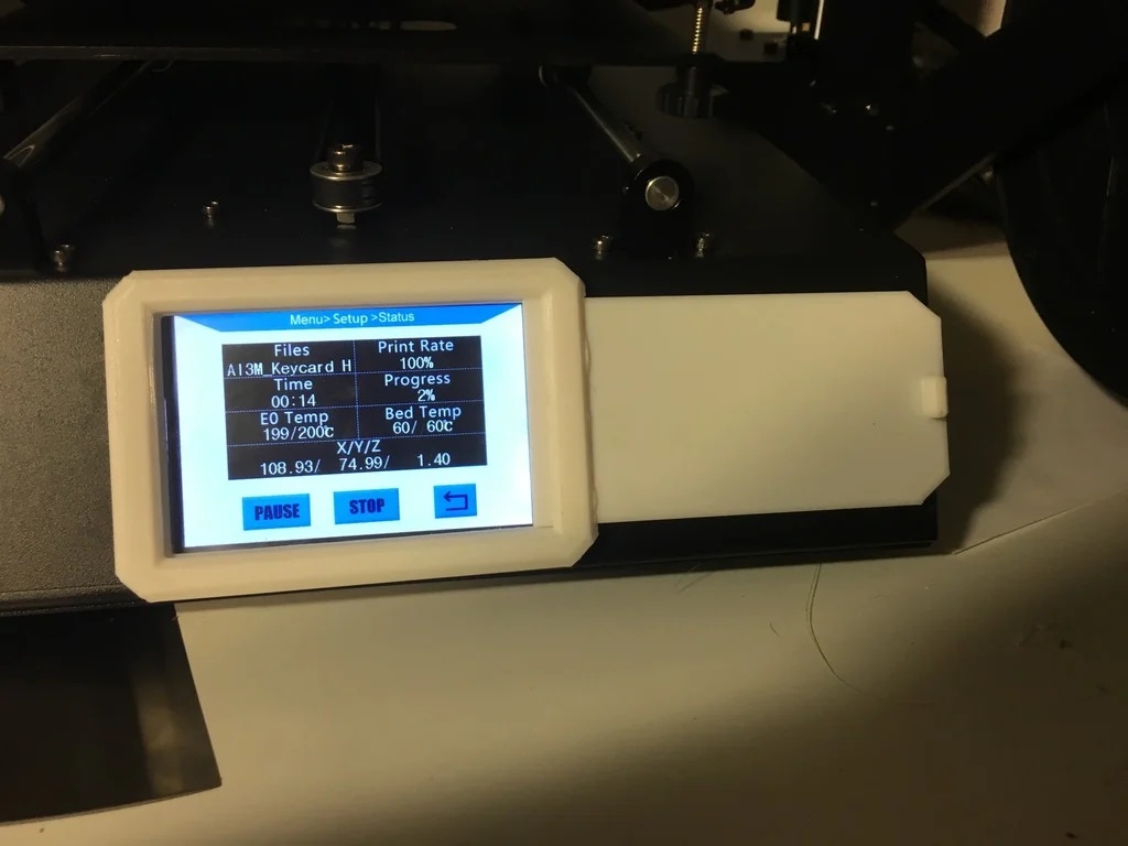 Anycubic Mega S Faceplate with screen cover