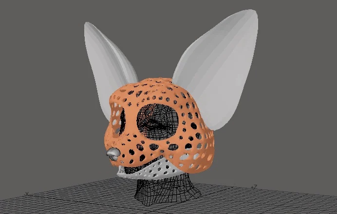 Fursuit- or puppet-head base - version 67 - Fennec