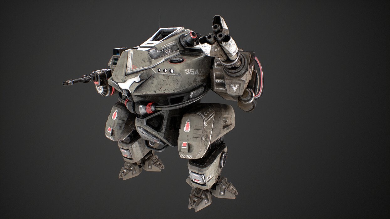 Low Poly Robot Rhino 