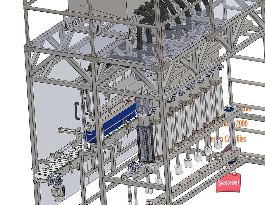 industrial 3D model Petroleum filling machine