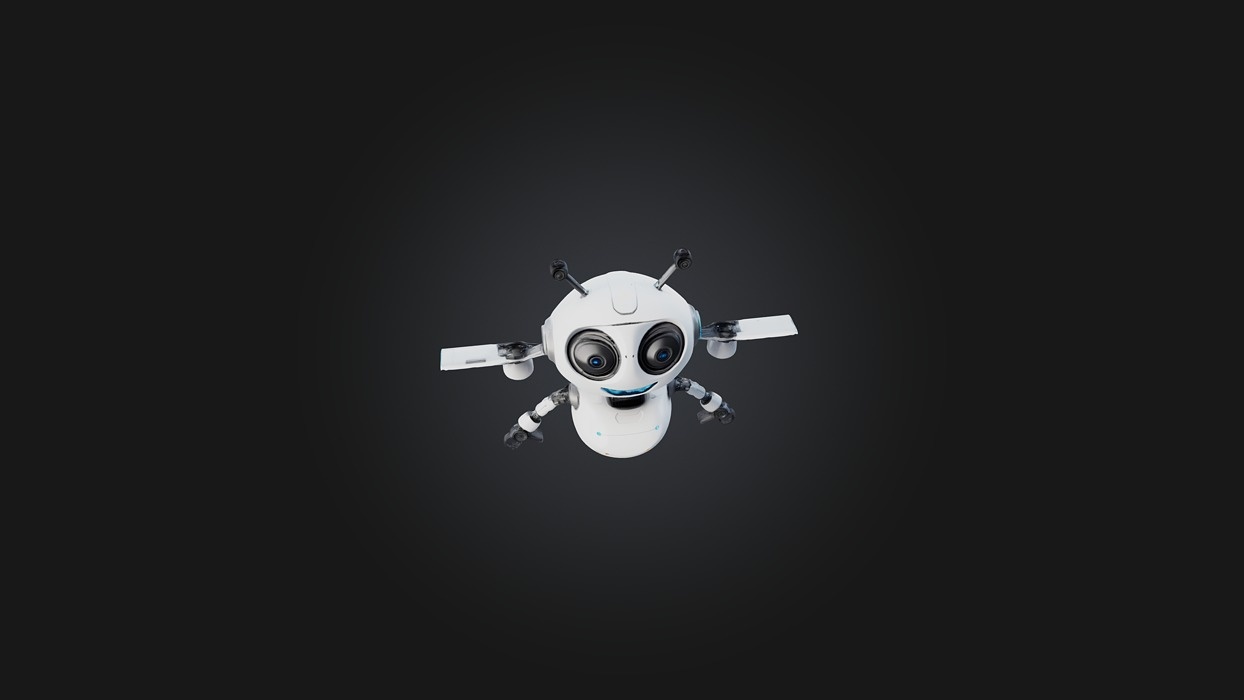 Cartoon Robot Drone