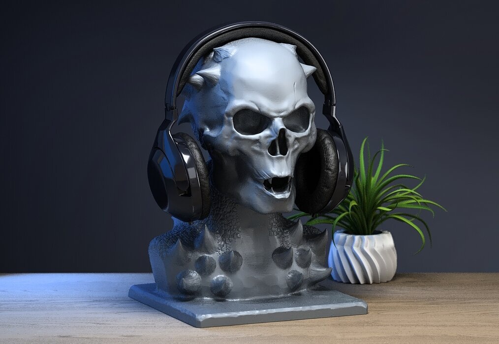 Robot dragon Skull Headphone Stand Cyborg Headset Stand