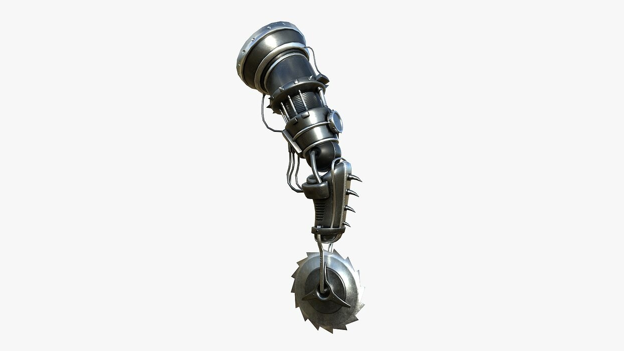Robotic Arm A01 Dark Steel - Character Design SciFi