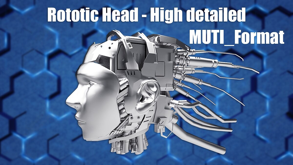 Hard Surface Robot Head pack 3D model 