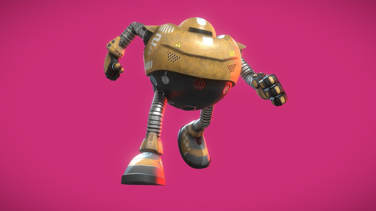 Enemy - Boss - Worker Bot - 4k - 8k textures - animations