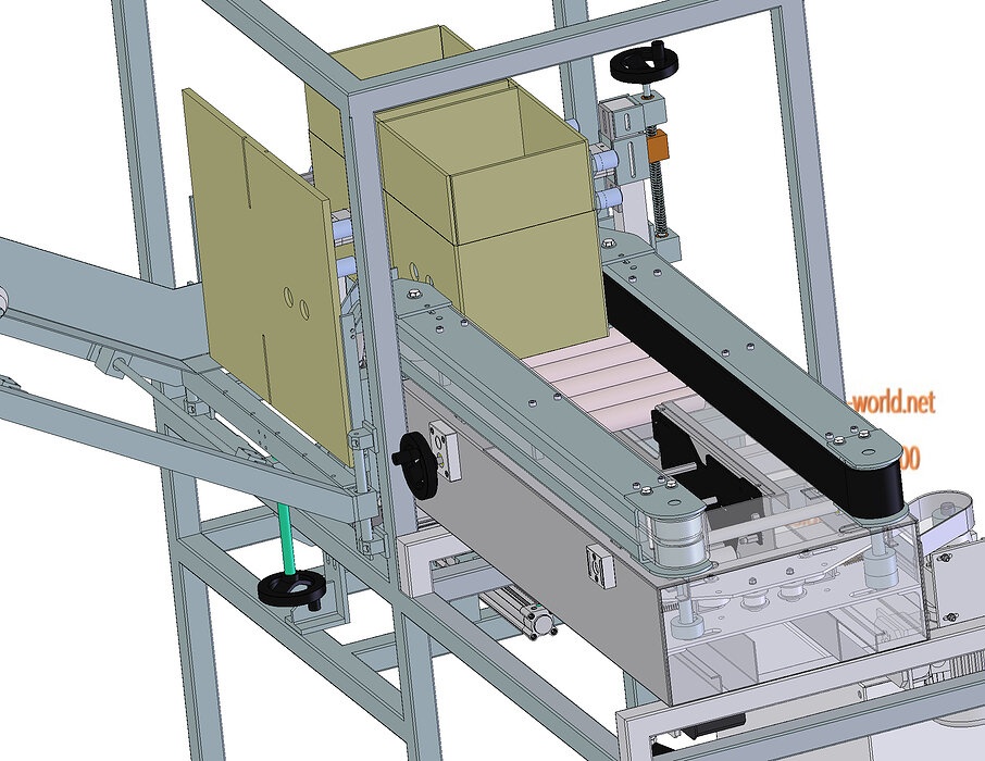 industrial 3D model carton folding machine