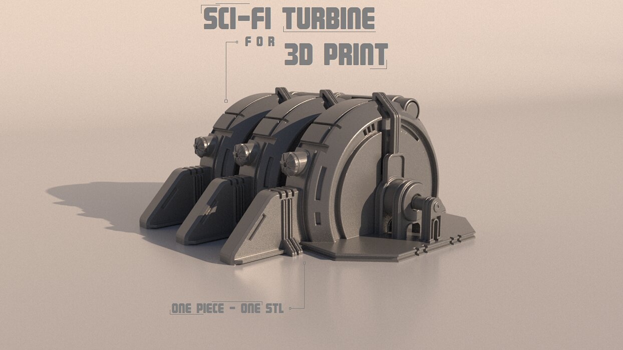 SCI-FI TURBINE for 3Dprint