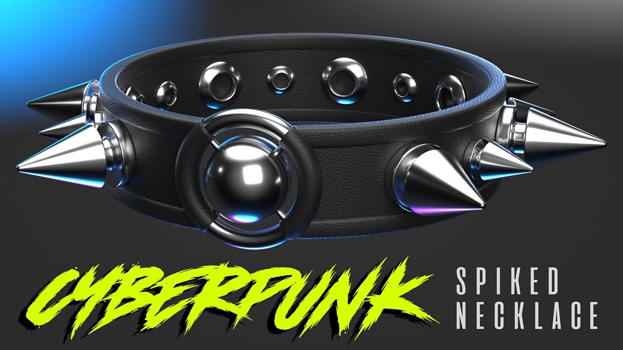 Cyberpunk Accessories Spike Choker Necklace