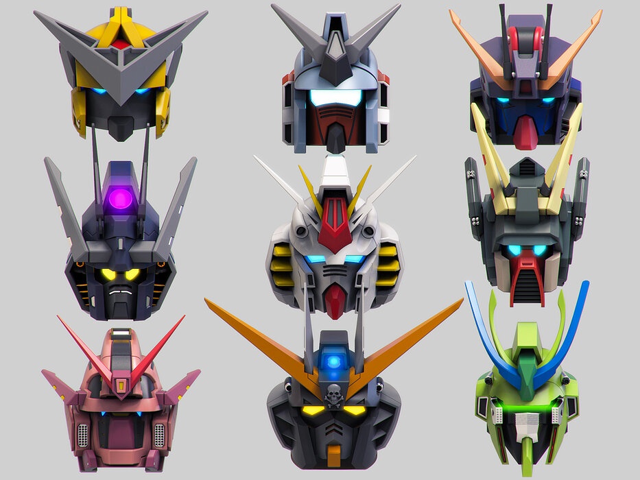  Gundam head models    head