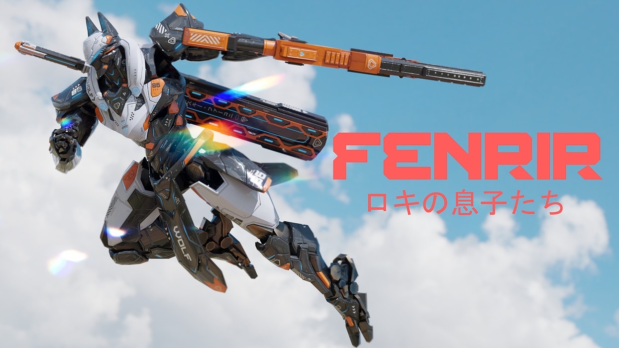 Low Poly - Cybernetic Fenrir Son of Loki