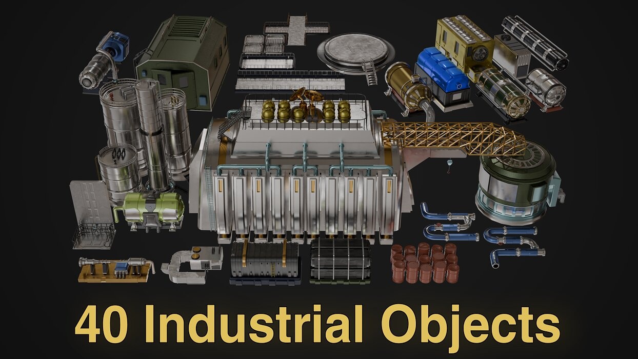 sci-fi Parts and industrial Objects
