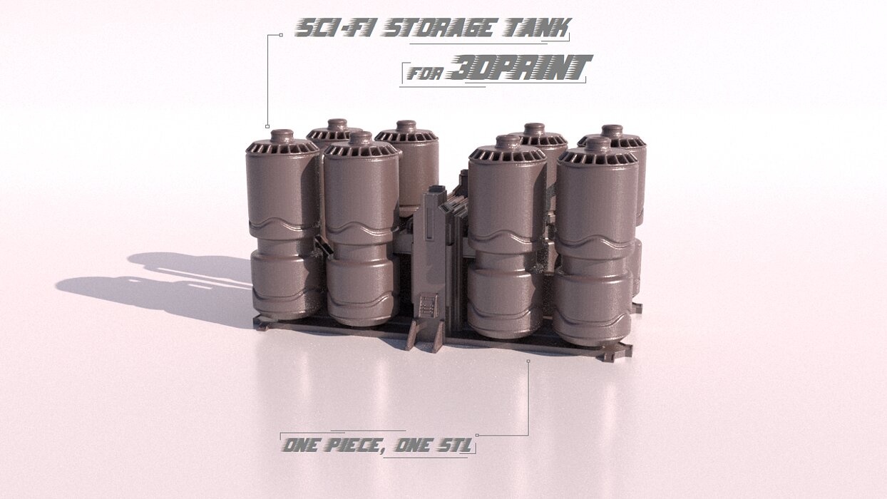 SCI-FI STORAGE TANK for 3Dprint