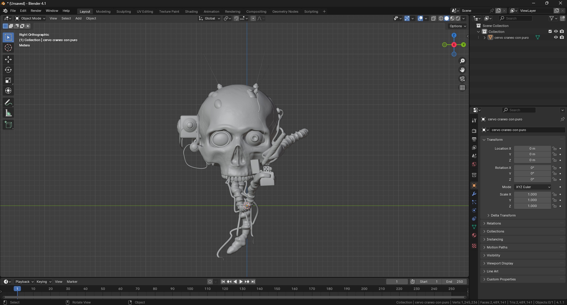 SERVO-SKULL WITH CIGAR