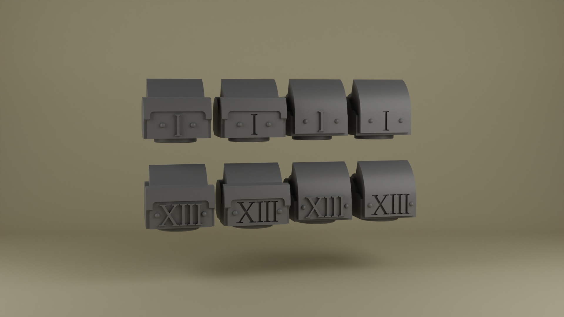 UNCEASING SHOULDER BLOCK NUMERALS