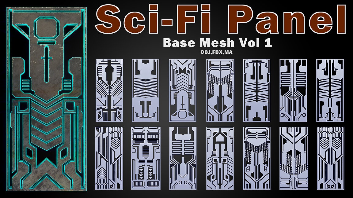 Sci-fi Panels Base Mesh Vol 1 