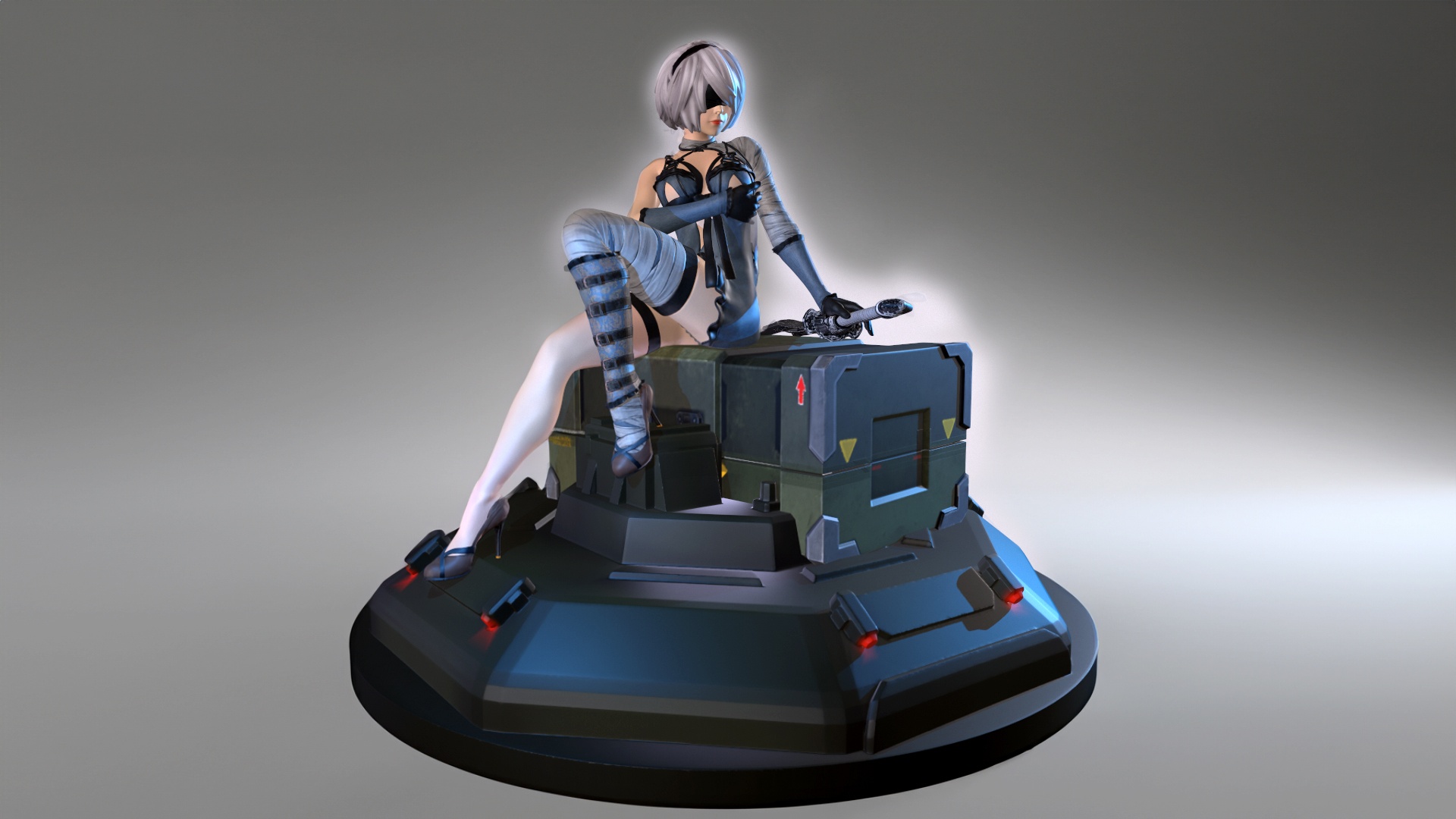 NIER AUTOMATA 2B 3D PRINT MODEL