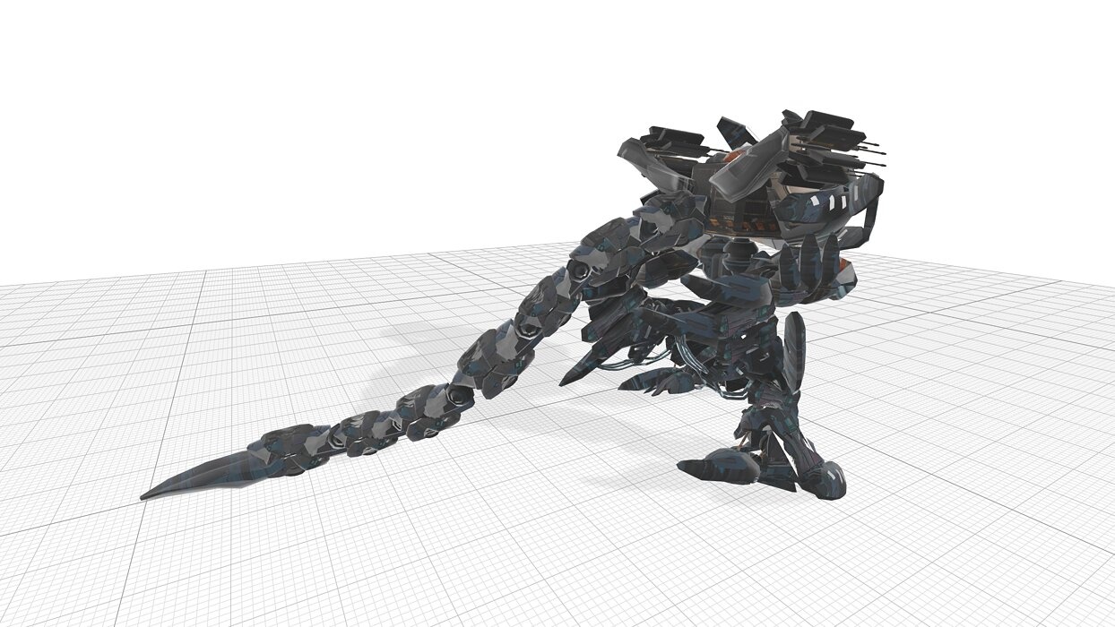 A Walking Robot Lowpoly Model