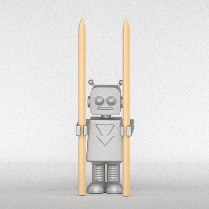 RETRO ROBOT PENCIL HOLDER