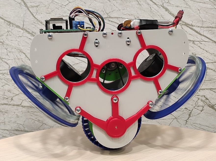 Unicycle with two reaction wheels