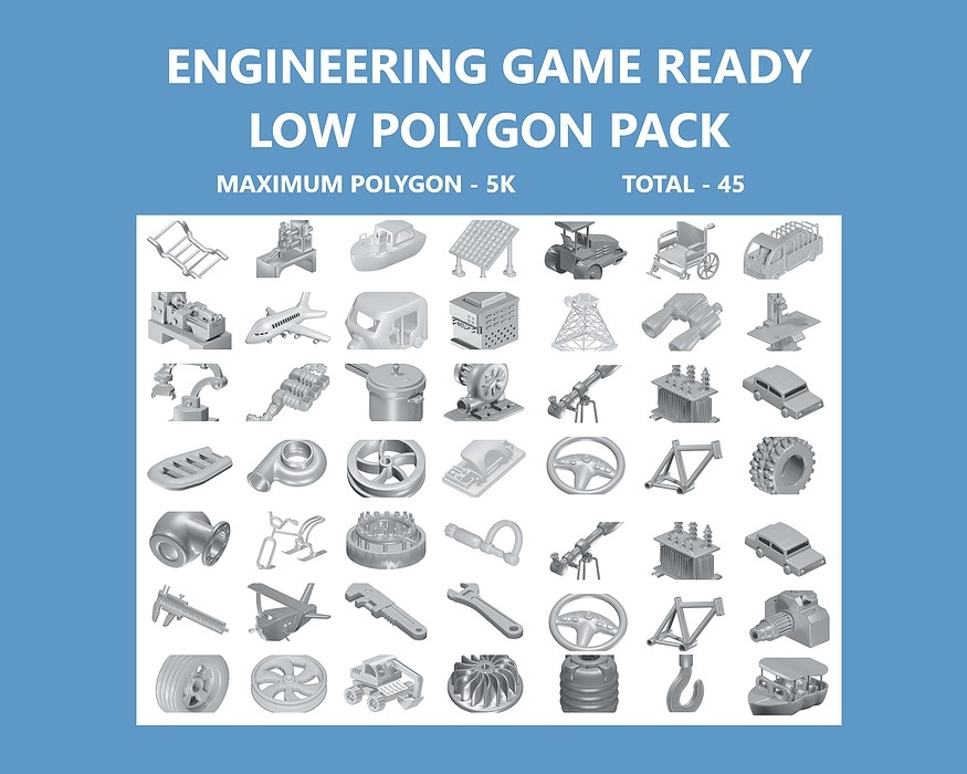 ENGINEERING GAME READY LOW POLYGON PACK