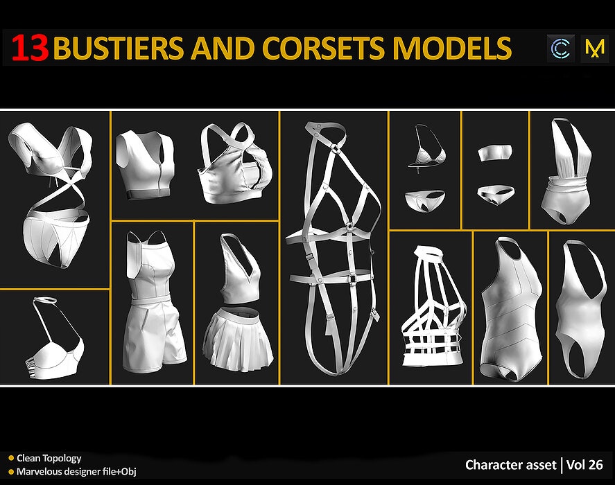 13 BUSTIERS AND CORSETS MODELS