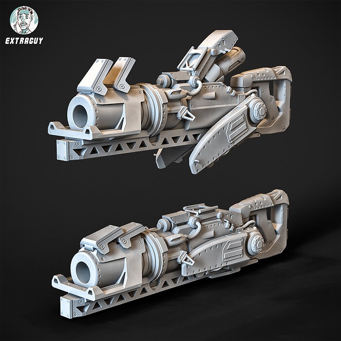 Superhot Launcher 100mm scale 3D Printable