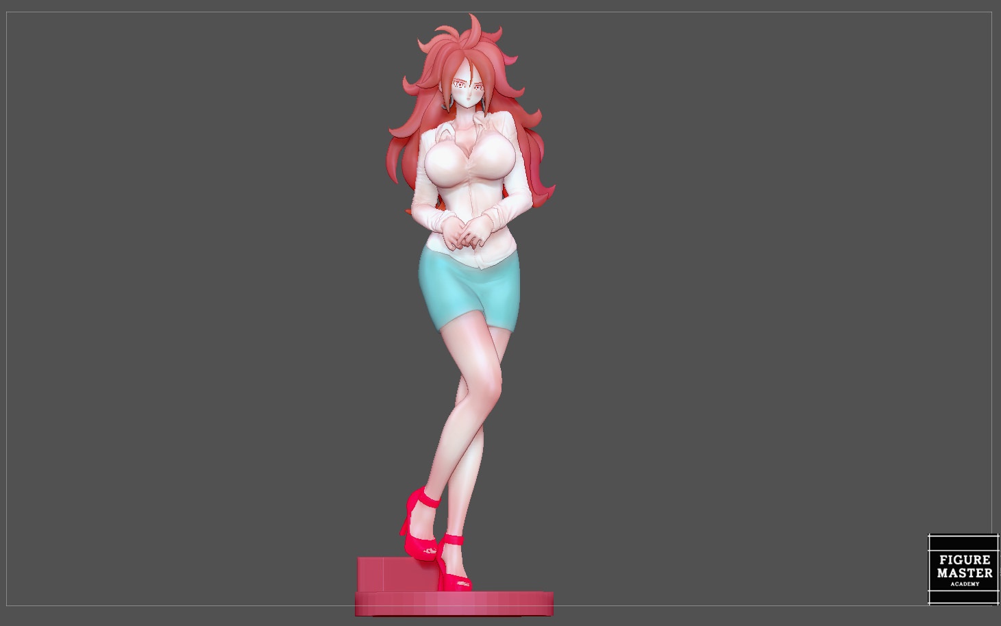 ANDROID 21 SEXY STATUE OFFICE GIRL DRAGONBALL ANIME CHARACTER GIRL 3D PRINT MODEL
