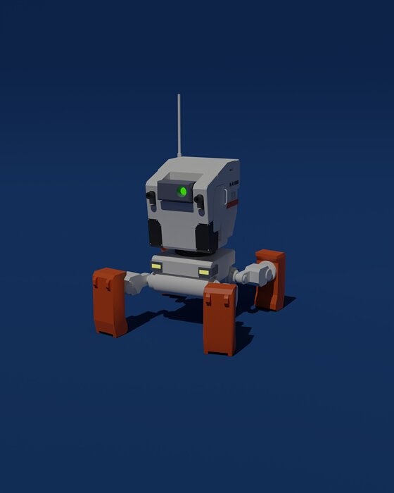 K-A1000 Tiny MechBot -low poly