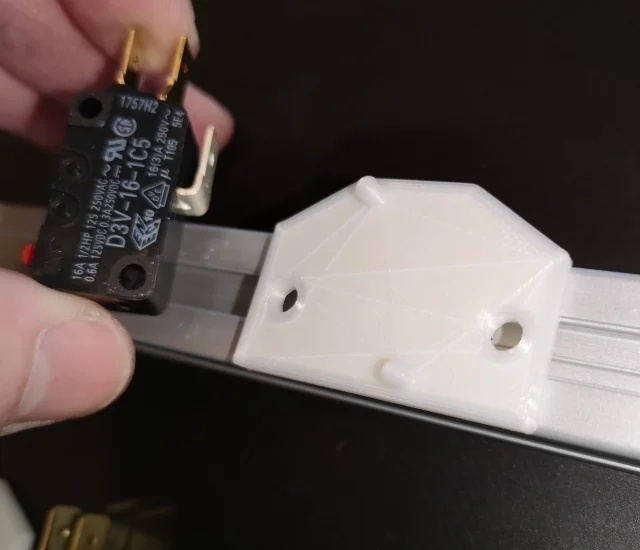 Microswitch bracket holder robot end stop