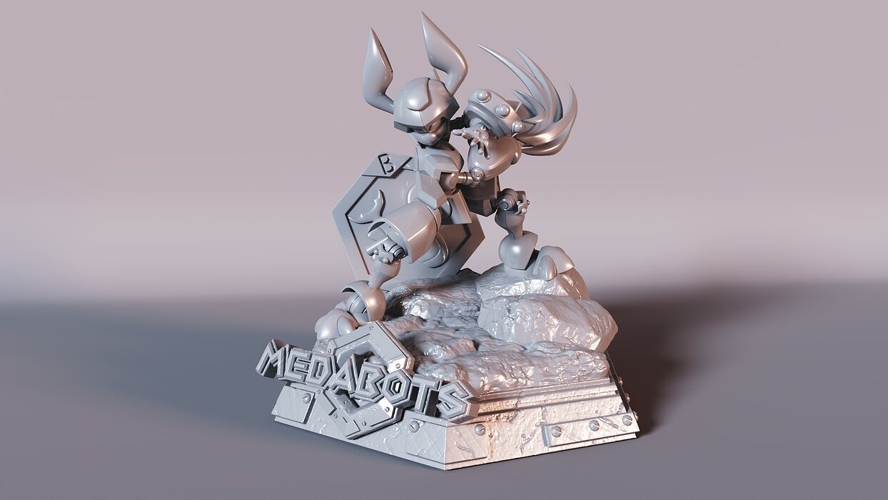 Medabots Rokusho Statue