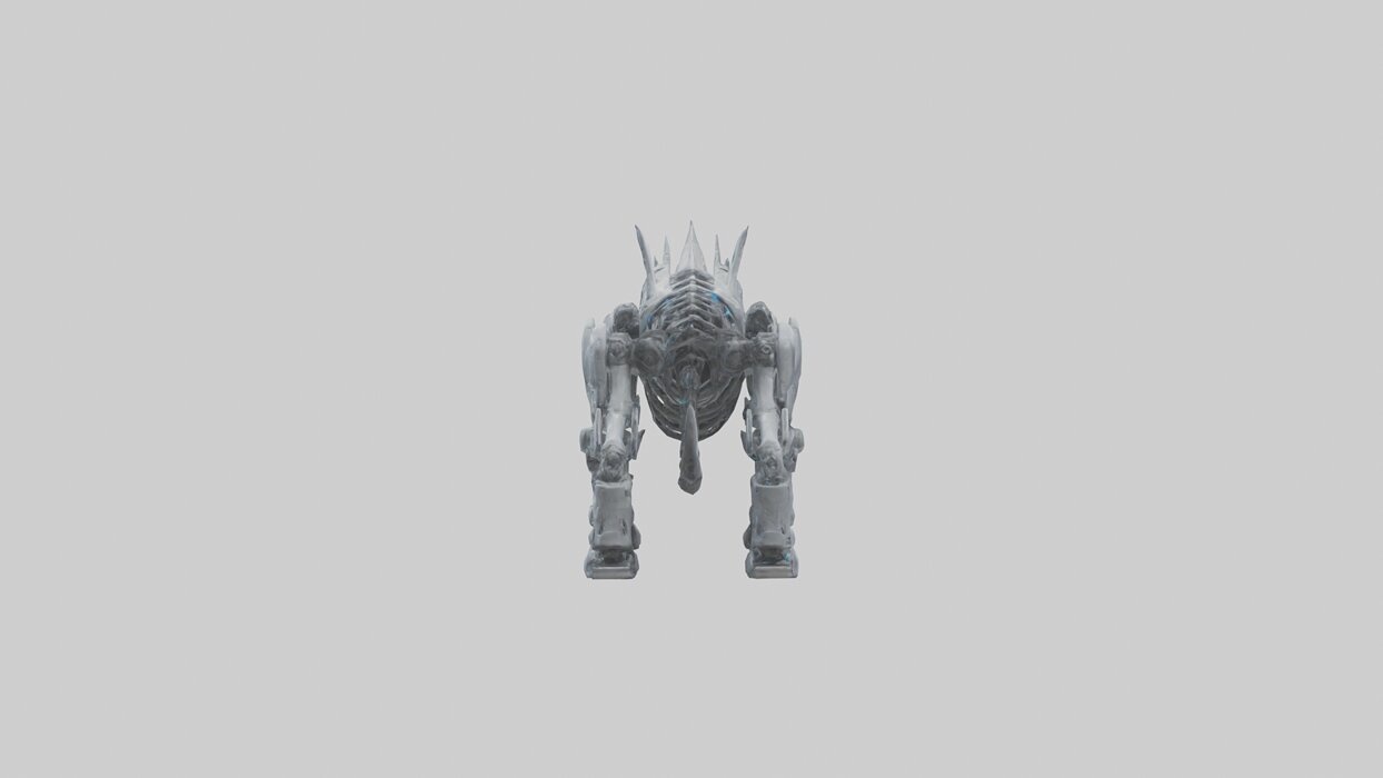 Cybernetic Beast statue model