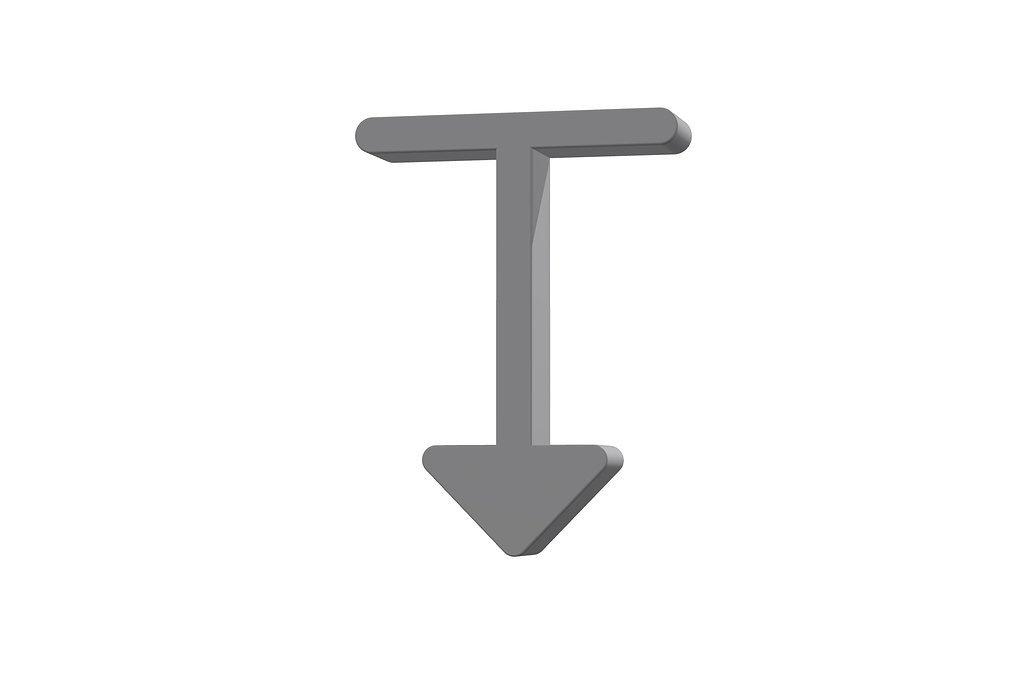 3d arrow alt from top