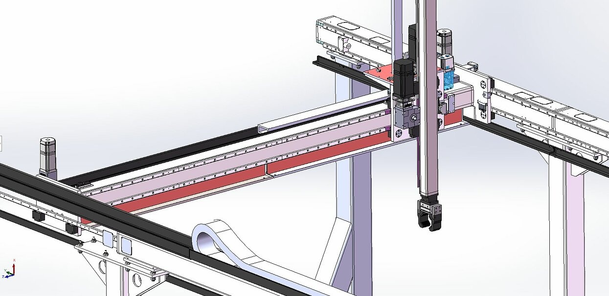 industrial 3D model CNC loading unloading machine