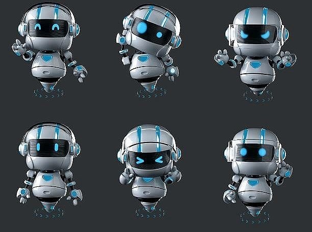 Cute smart robo worker