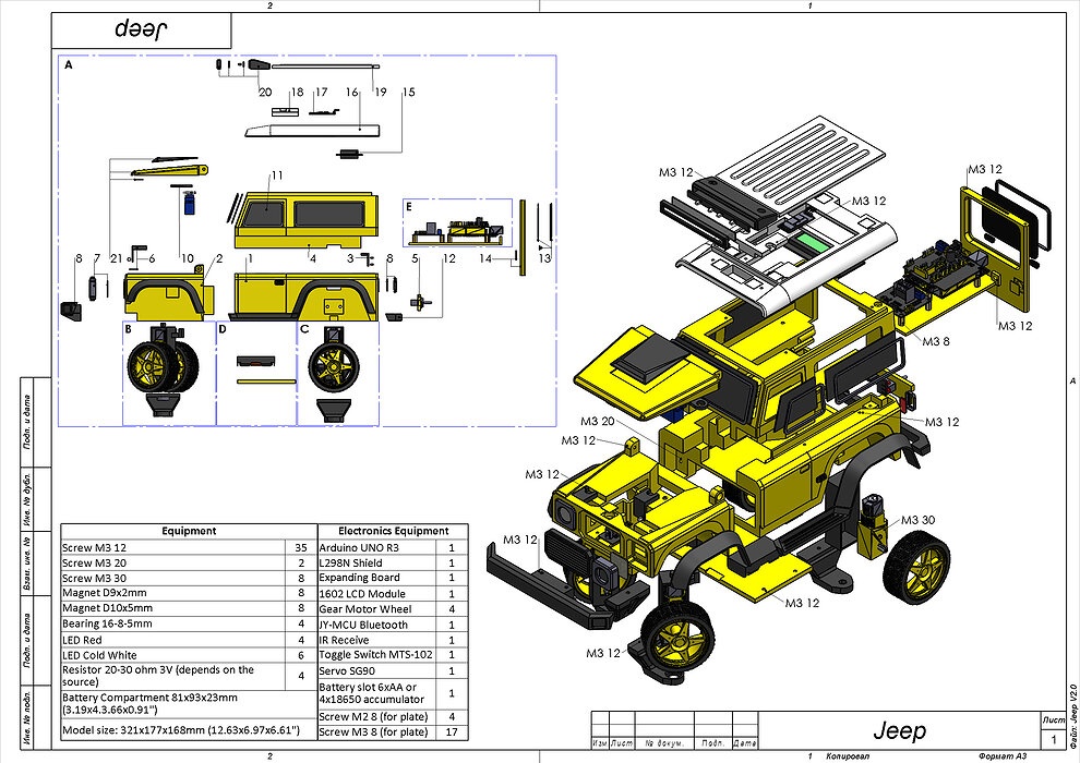 Jeep - Housing for RC Car  - STL CAD bundle - Personal Use
