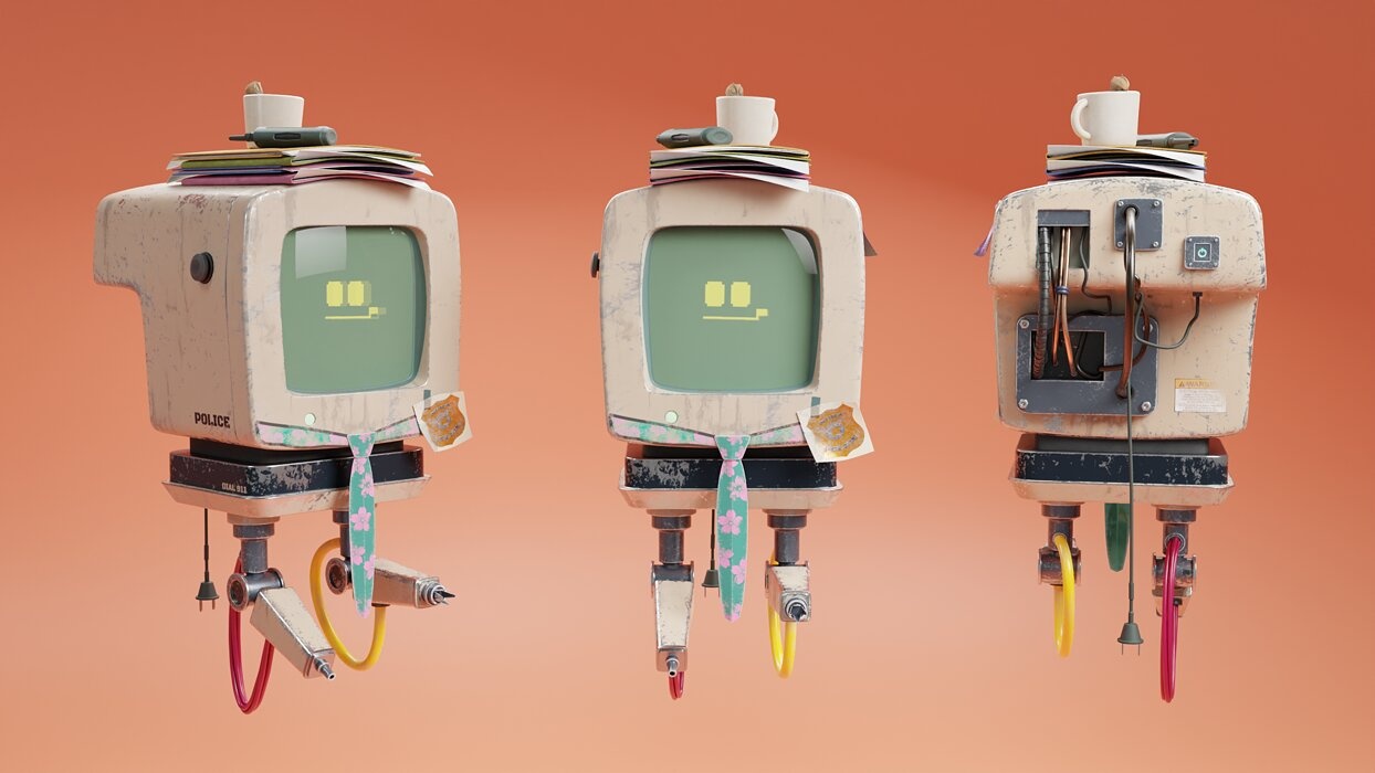 Officer Byte - Robot character