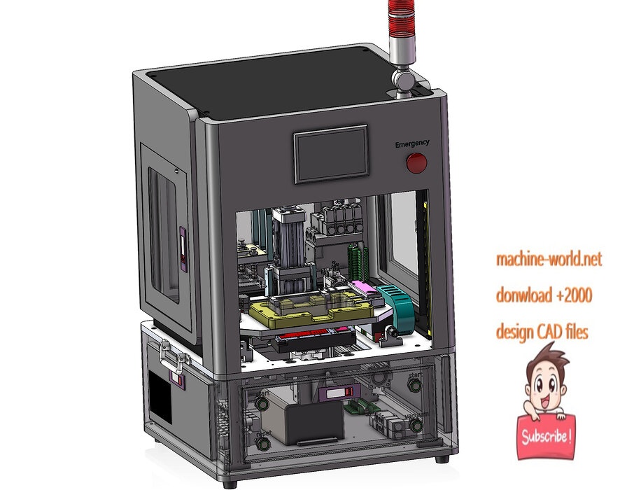 industrial 3D model Semi automatic labeling machine