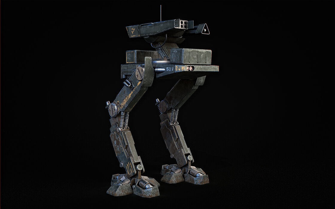 Mech Robot Two Legs Combat Sci-Fi