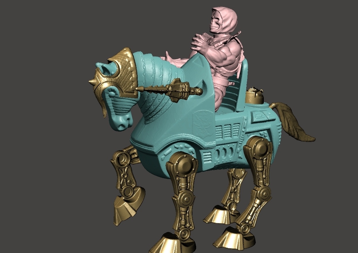 ROBOT HORSE ACTION FIGURE MOTU STYLE BATTLE HORSE