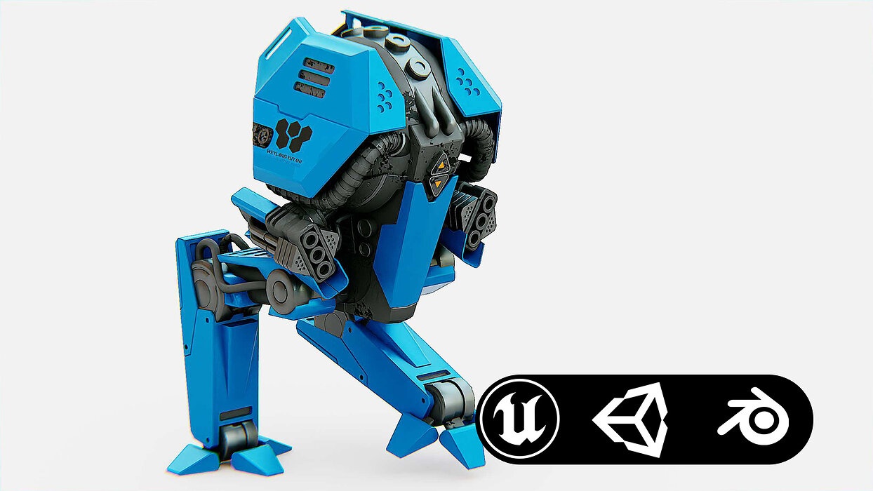 COMBAT DROID  FOVOS X Rigged for Unreal Engine - Unity - MIXAMO