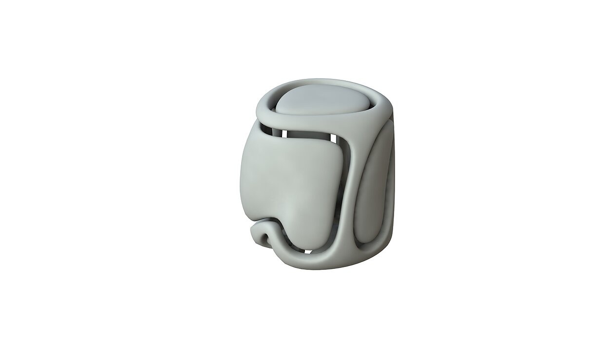 SciFi Cube Object No 68428 Low Poly Shape