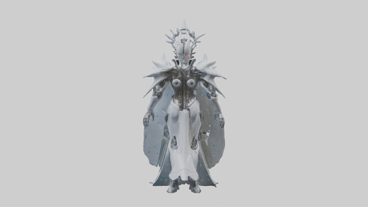 Cybernetic Queen statue model