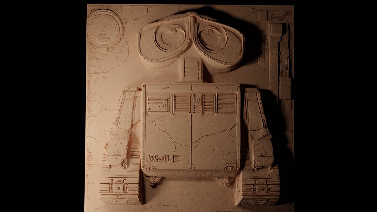 Wall-E Wall-E CNC 3d Print High Relief Sand Casting